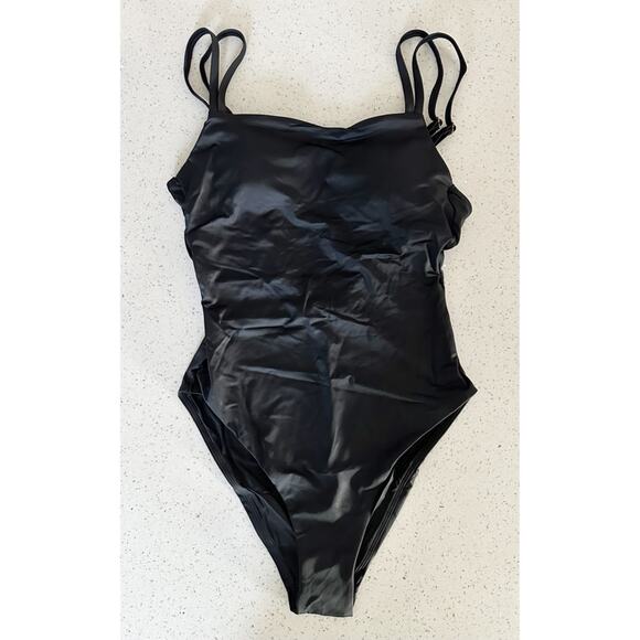 Andie Swim The Rockaway One Piece Swimsuit‎ Bathing Suit Black Size Medium - Picture 2 of 5